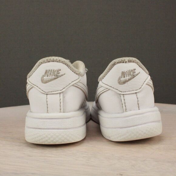 Title: Nike Air Force 1 Toddler 4C White Leather Low Sneakers Classic Casual - Picture 7 of 11